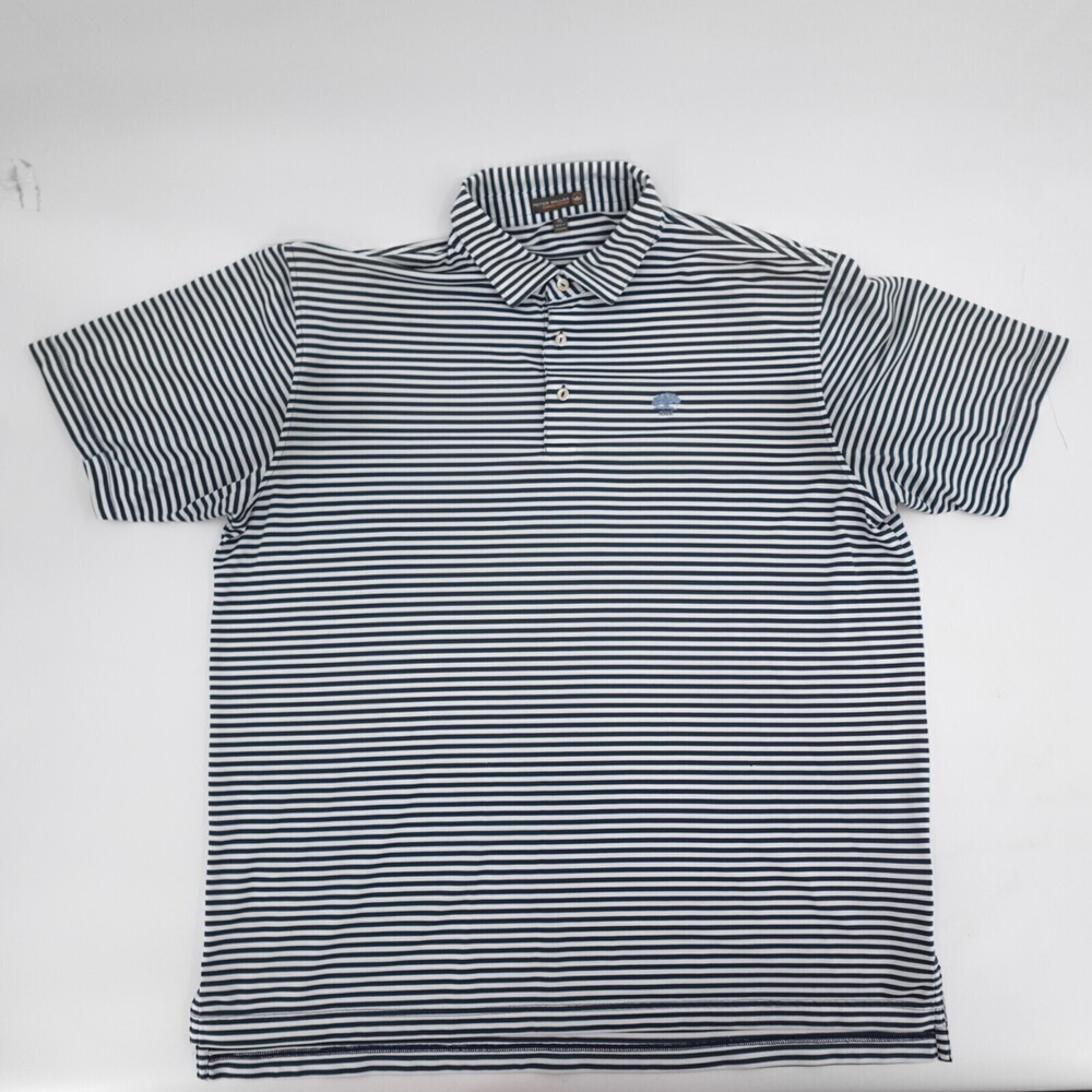 Peter Millar Polo Shirt Mens Extra Large Striped Golfing Summer Comfort Pullover